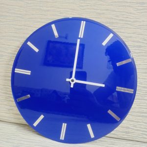 Royal Blue Horizon Handmade Blue Resin Wall Clock